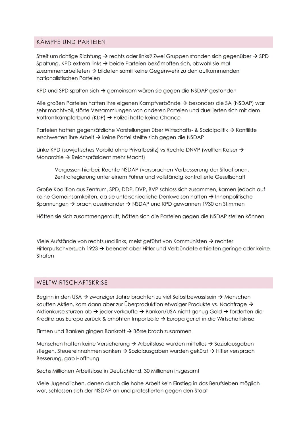 SCHEITERN DER WEIMARER REPUBLIK
Tod Ebert & Stresemann → keine regierungsstützenden Persönlichkeiten mehr
MANGELHAFTE VERFASSUNG
Keine Ewigk