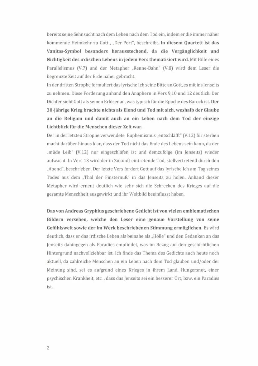 26.03.2022
ABEND - ANDREAS GRYPHIUS
Das vorliegende Sonett ,,Abend", geschrieben von Andreas Gryphius, wurde im Jahr
1636 veröffentlicht und