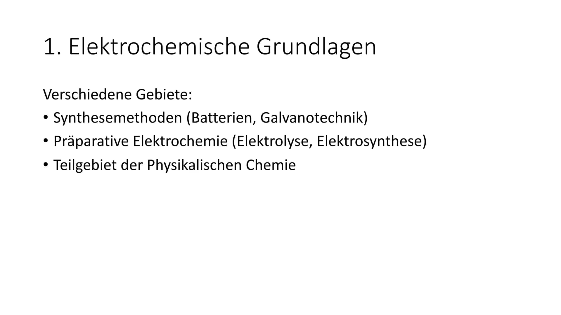 
<h2 id="elektrochemischegrundlagen">Elektrochemische Grundlagen</h2>
<p>Die Elektrochemie ist ein Teilgebiet der Physikalischen Chemie und 