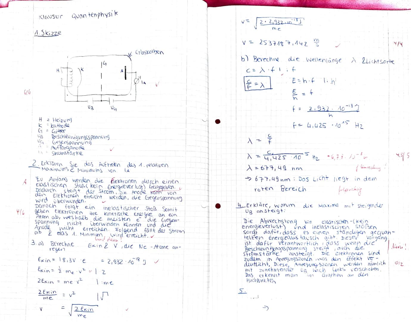 Ral
120
100
Physik
Franck-Hertz-Versuch
mit Neon
Im Jahre 1913 wurde von F. Franck und G. Hertz experimentell das Bohr'sche Atommodell
bestä