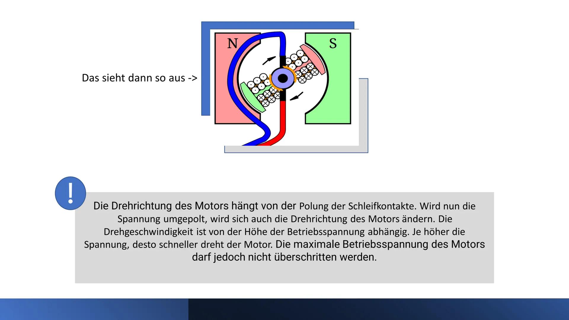 # Elektromotor

Von: Noura, Thanusha, Katrin # Inhaltsverzeichnis

Aufbau von (Gleichstrom-) Elektromotoren

Was ist ein Elektromotor?

Arbe