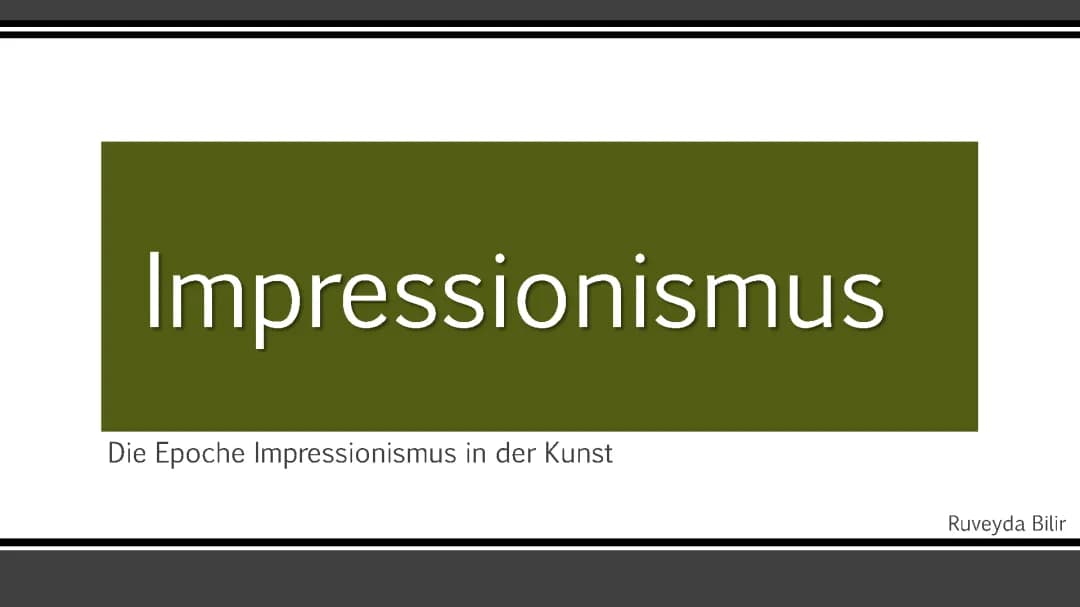 Kunstepoche Impressionismus