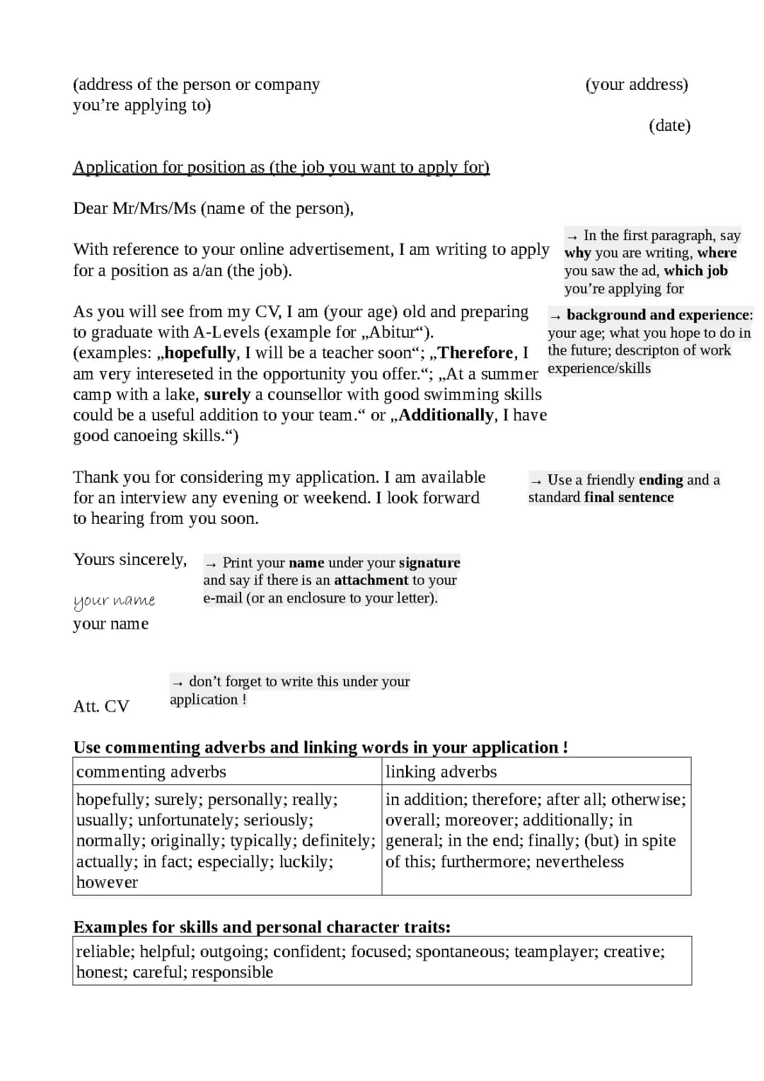 How to Write a Great Bewerbung for an English Teacher