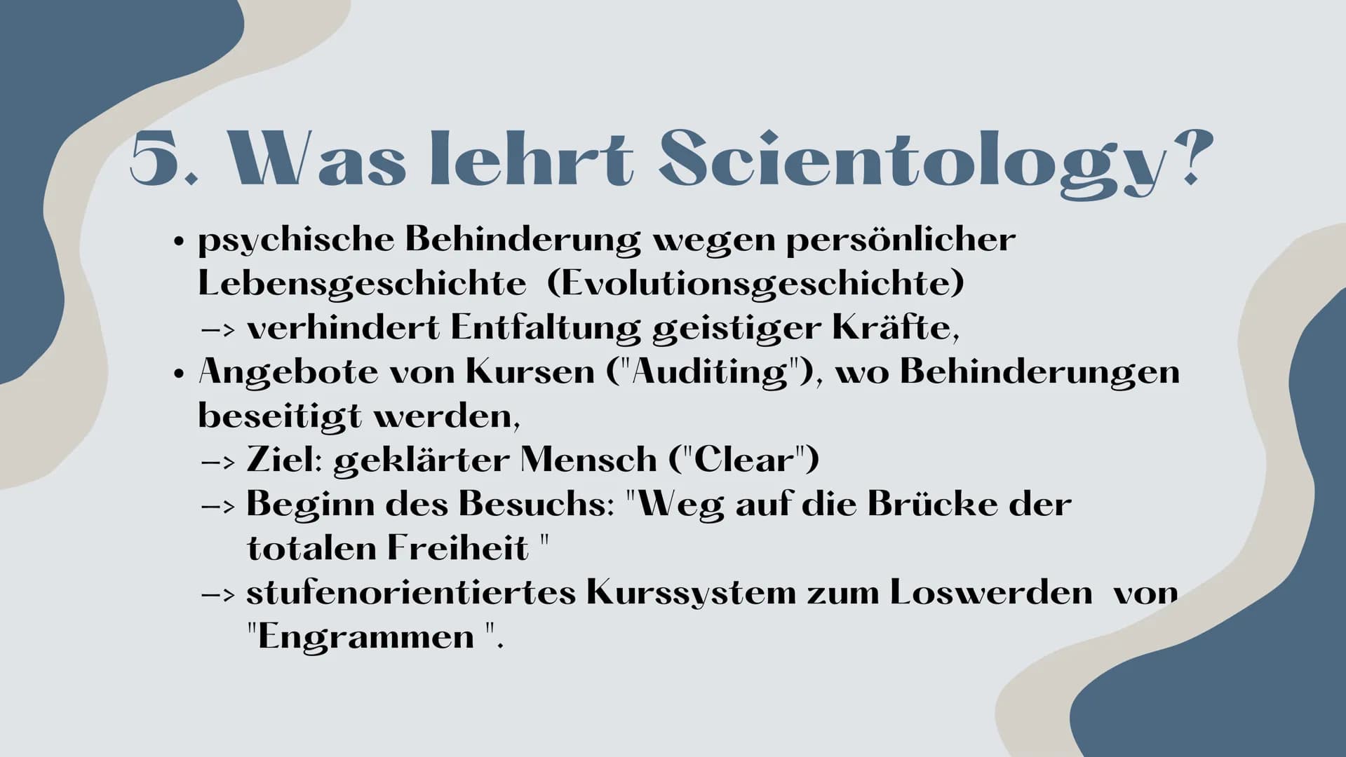 +
SCIENTOLOGY
Scientology
Wissen über das Wissen Inhaltsverzeichnis
Seite 3-4
Seite 5-7
1. Was ist Scientology?
2. Ursprung und Entstehung
3
