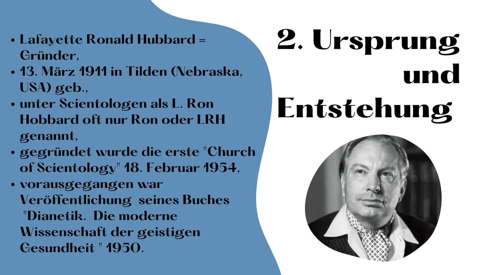 +
SCIENTOLOGY
Scientology
Wissen über das Wissen Inhaltsverzeichnis
Seite 3-4
Seite 5-7
1. Was ist Scientology?
2. Ursprung und Entstehung
3