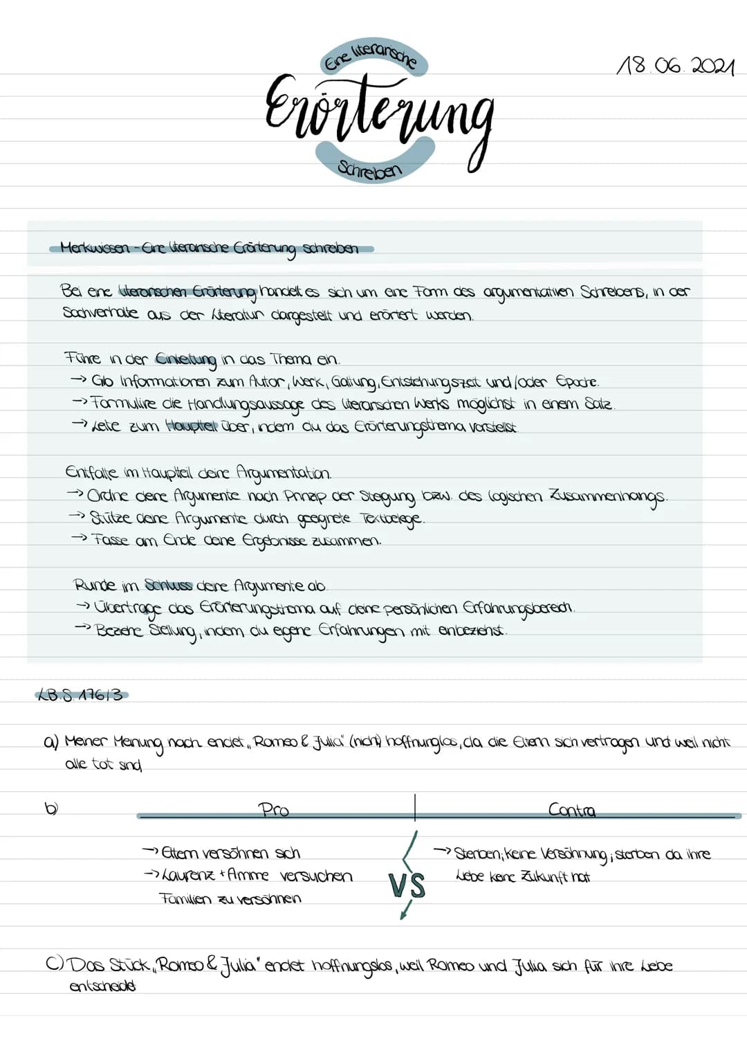 literarische
Erorterung
Schreiben
Eine
Merkwissen - Eine literarische Grörterung schreiben
Bei eine literarischen Grörterung handelt es sich