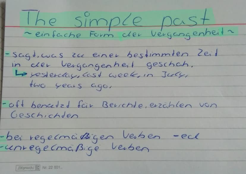 Past progressive
~Verlaceds form der Vergangenheit ~
-drückst du aus, dass eine Handlung
cler Vergangenheit geracle im
(2cc einem Zeitpunkt 