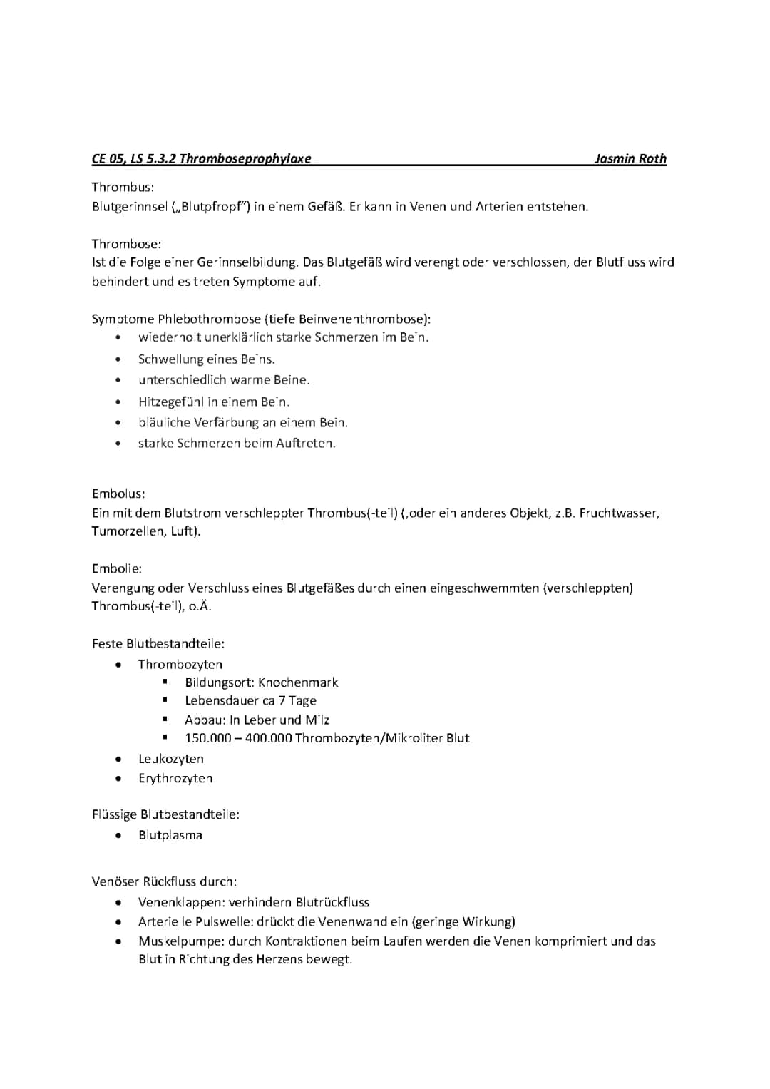 Thromboseprophylaxe