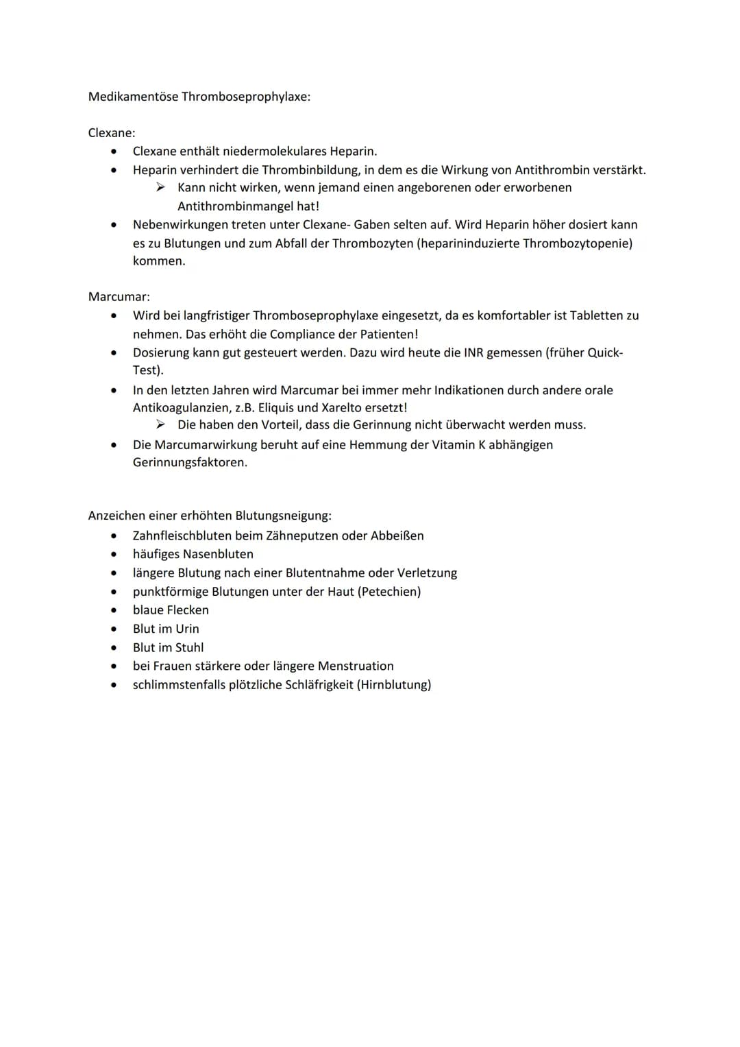 CE 05, LS 5.3.2 Thromboseprophylaxe
Thrombus:
Blutgerinnsel (,,Blutpfropf") in einem Gefäß. Er kann in Venen und Arterien entstehen.
Thrombo
