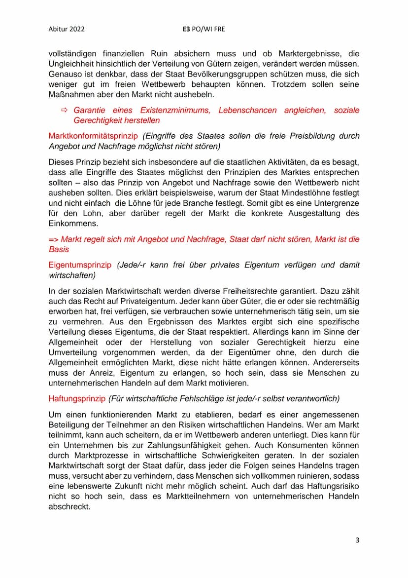 Abitur 2022
E3 PO/WI FRE
2. Kurshalbjahr: Soziale Marktwirtschaft zwischen Anspruch und Wirklichkeit
Freie Marktwirtschaft - Adam Smith
=> U