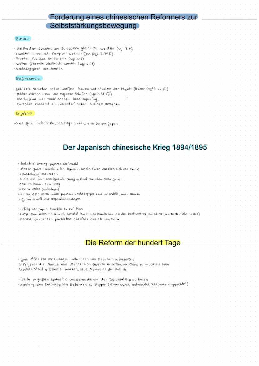 Klausur: China und die Imperialistischen Mächte
Die Qing-Dynastie (s.168-142)
·seit 1644 an der Macht
•150 Jahre Blütezeit (hohe Erträge der
