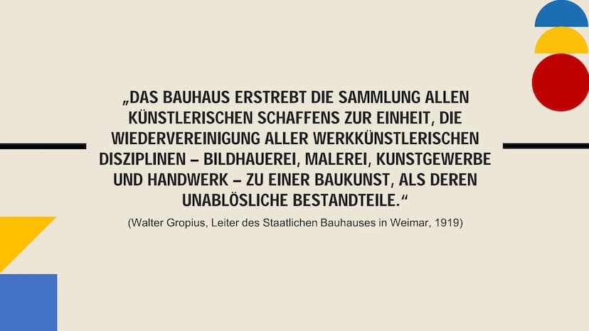 bauhaus &
new bauhaus ,,DAS BAUHAUS ERSTREBT DIE SAMMLUNG ALLEN
KÜNSTLERISCHEN SCHAFFENS ZUR EINHEIT, DIE
WIEDERVEREINIGUNG ALLER WERKKÜNSTL