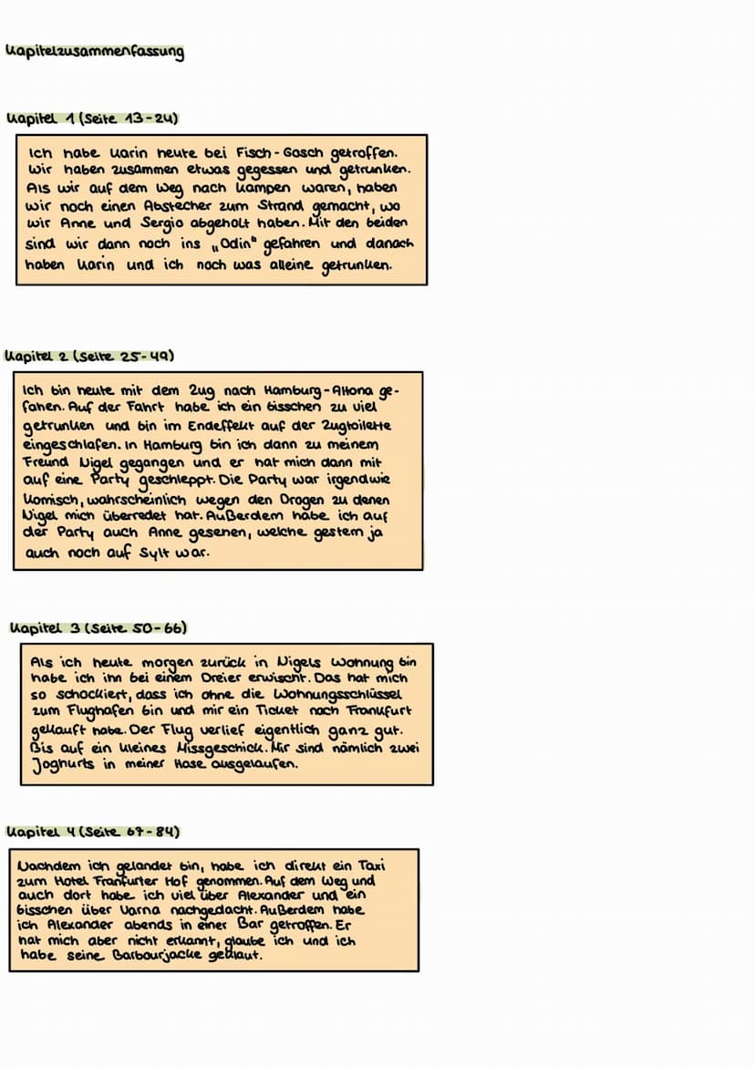 FASERLAND
Christian
KRACHT kapitelzusammenfassung
Kapitel 1 (Seite 13-24)
Ich habe uarin heute bei Fisch- Gosch getroffen.
wir haben zusamme