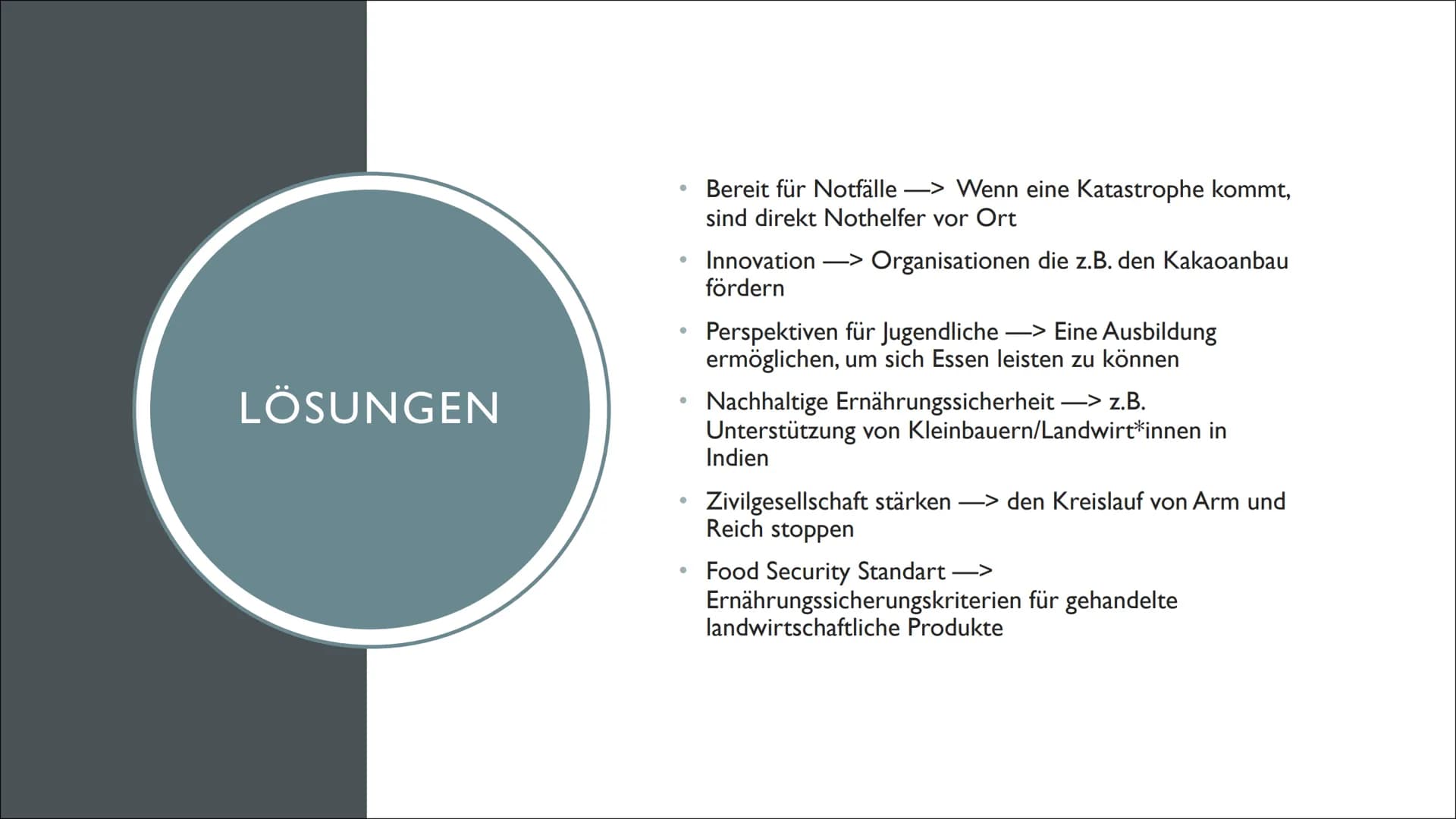 welt
hunger
hilfe
WELTHUNGERHILFE
Präsentation von Tamara Niemann ●
INHALTSVERZEICHNIS
Was ist die Welthungerhilfe?
Hunger: Ursachen
Lösunge