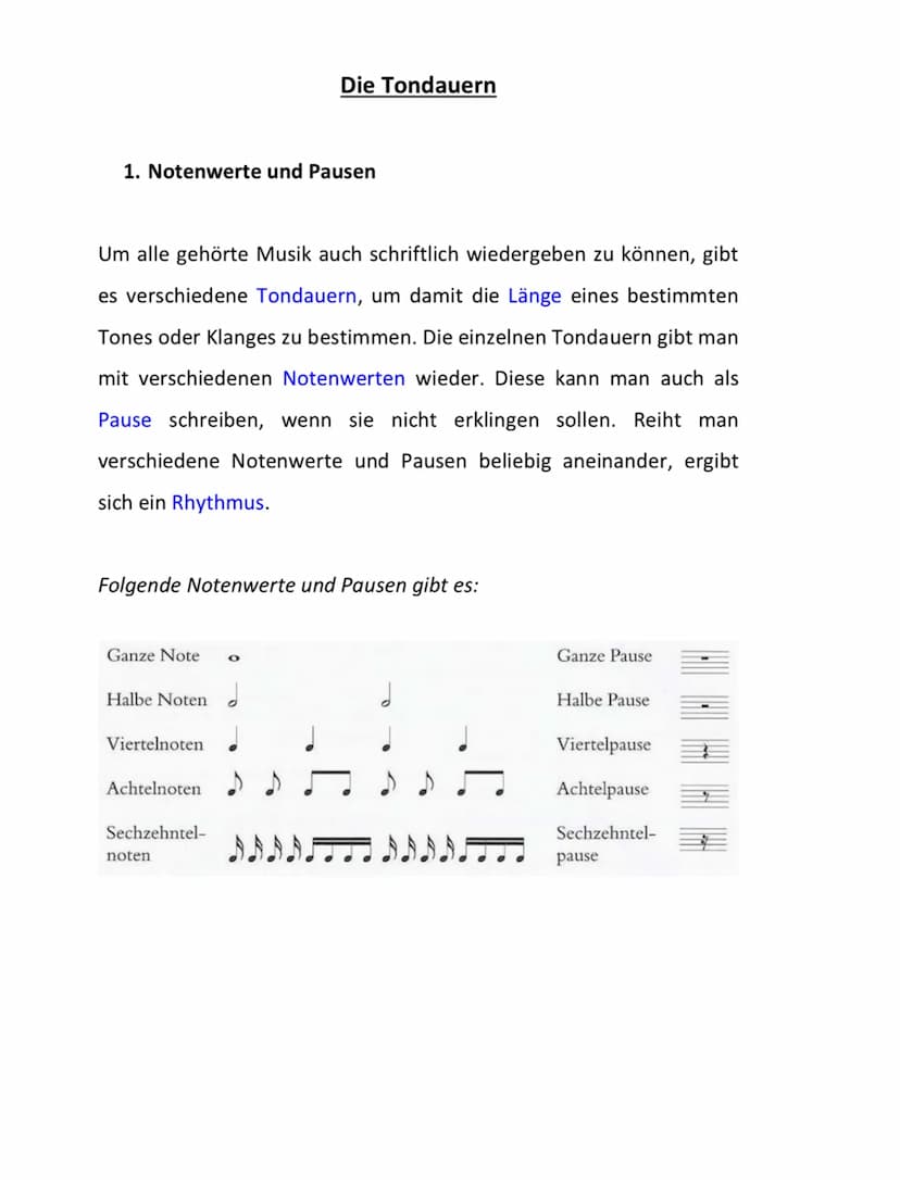 Basics" Musiklehre Jahrgangsstufen 11 und 12
Noten- und Pausenwerte sowie Taktarten
und Metrum
• einfache und erweiterte Stammtöne im
Violin