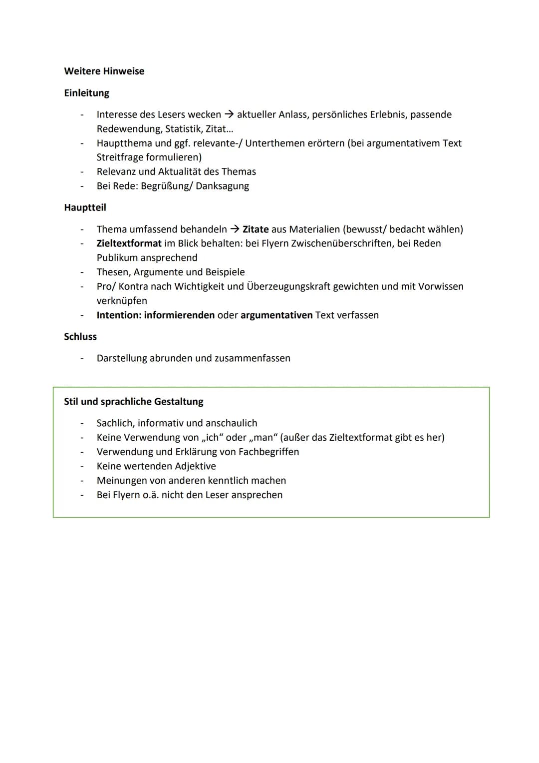 Materialgestütztes Schreiben - Klausurformat IV
Aufgabenstellung erfassen
Adressaten: Alter,
Geschlecht, Bildung, Beruf
etc. --> Wortwahl,
S