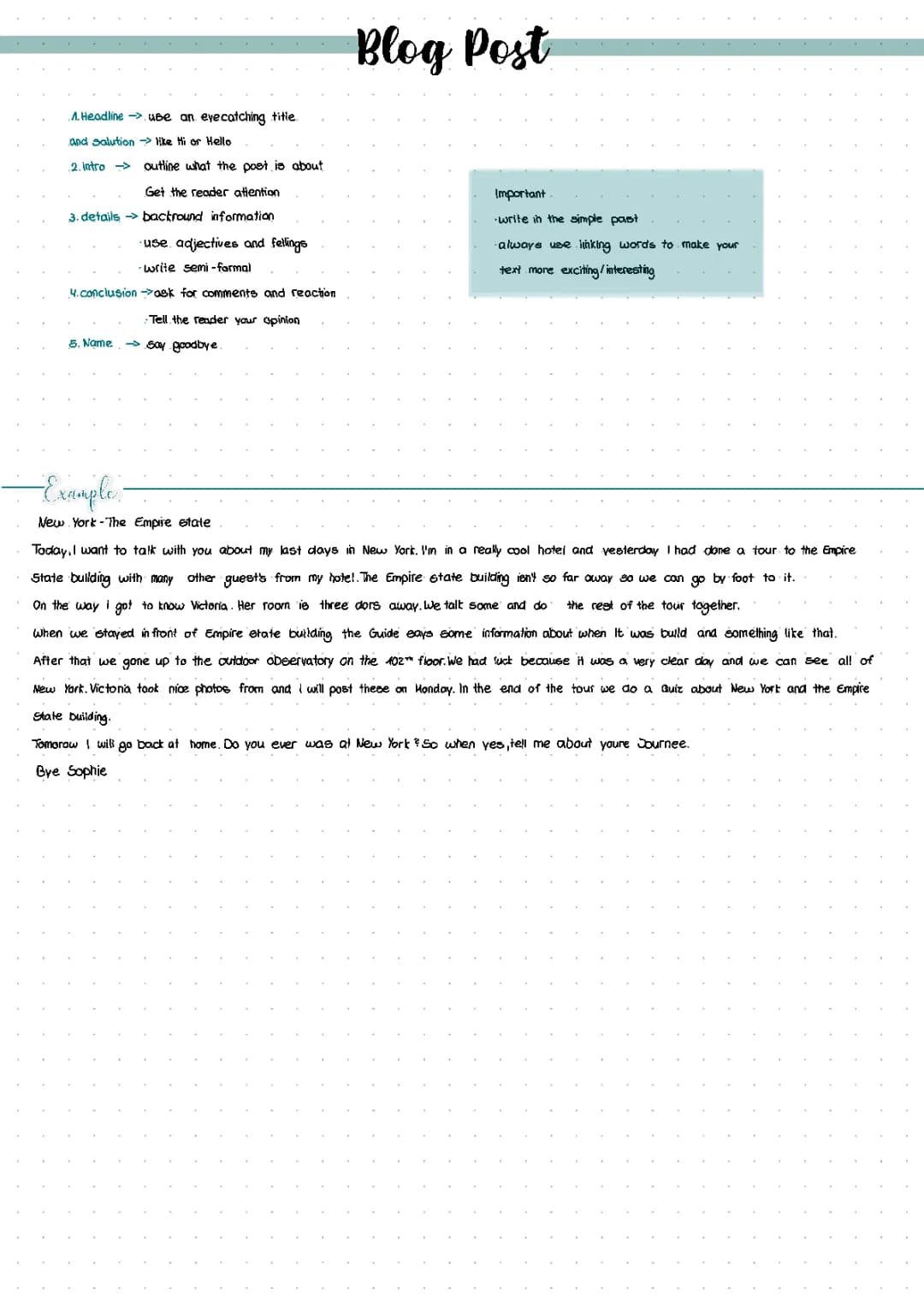 How to write a blog post / einen blogpost schreiben 