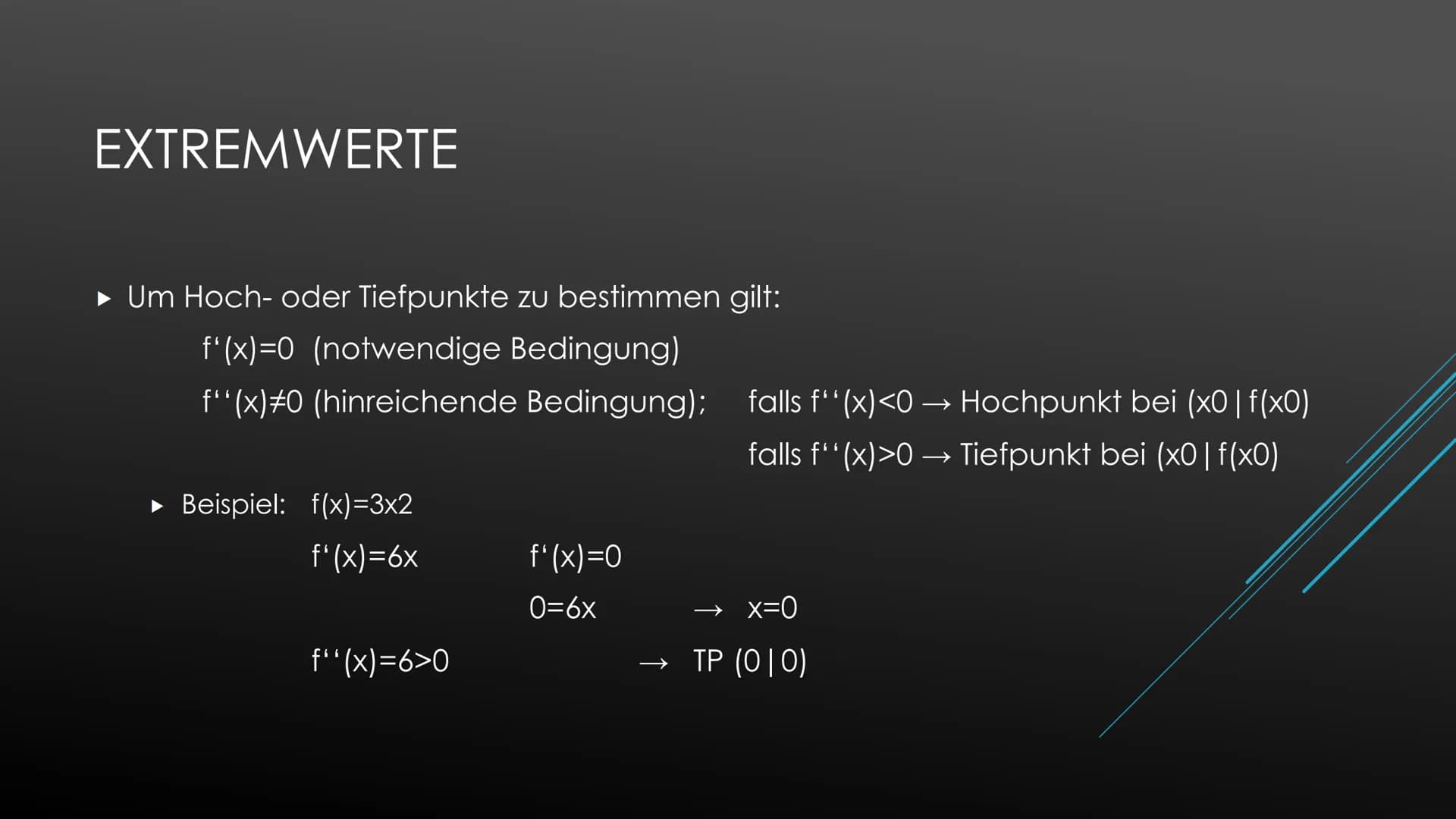 1. Definitionsmenge
Die Definitionsmenge umfasst alle Zahlen, die für x in die Funktion eingesetzt werden dürfen.
Beispiel 1: f(x)=3x²
Df = 