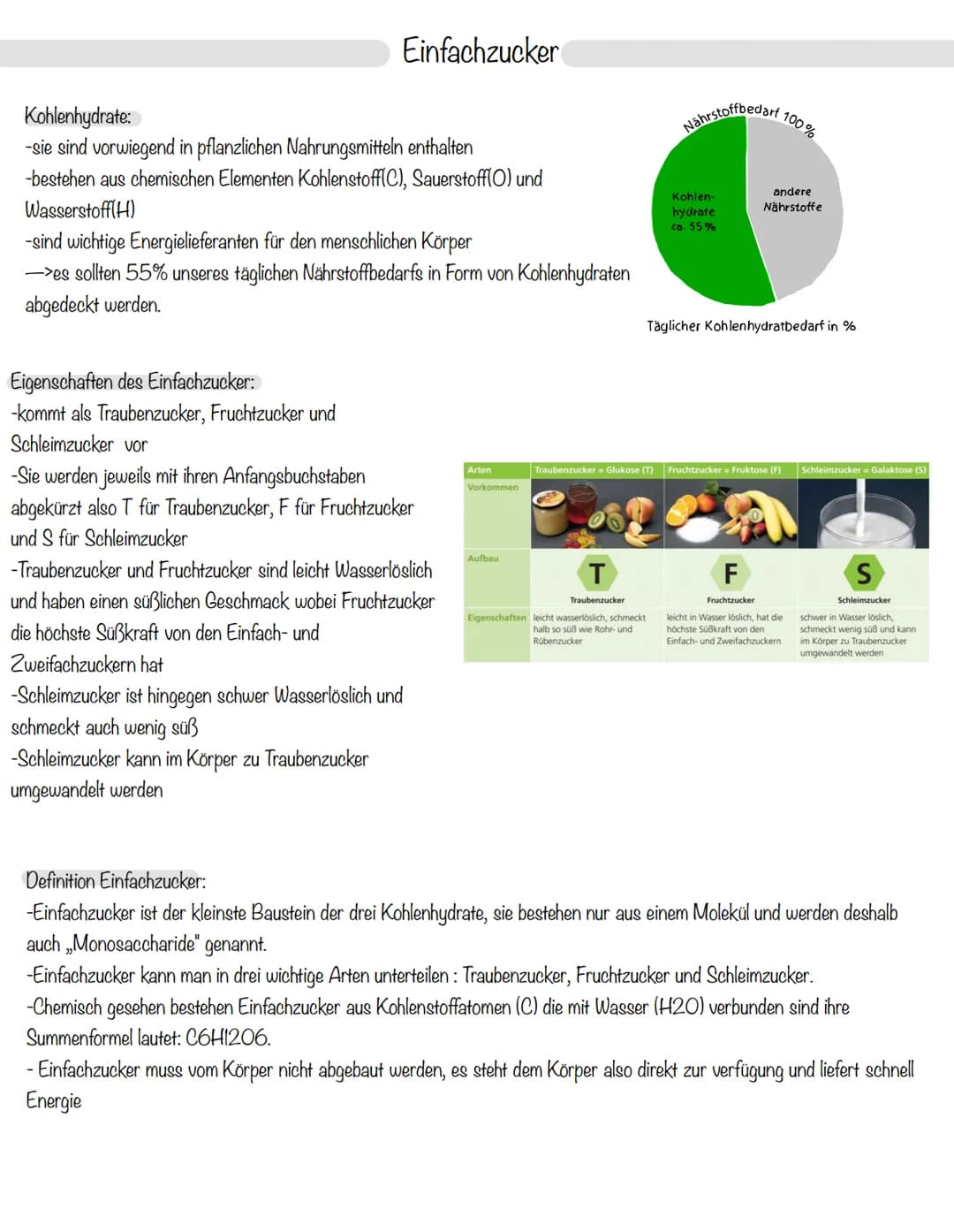 Aufgaben der Kohlenhydrate:
-liefern den Körper Energie
-dienen als kurzfristige Energiespeicher (als Glykogen in der Leber)
-Kohlenhydrate 