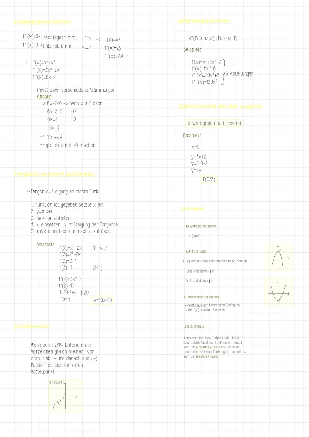 Thema 1-Grundlagen
Funktionsuntersuchung
-> Schnittpunkt mit der y-Achse
f(x)=x-2x²+1 S, (0/1)
->Achsensymmetrie:
Nur bei geraden Exponenten
