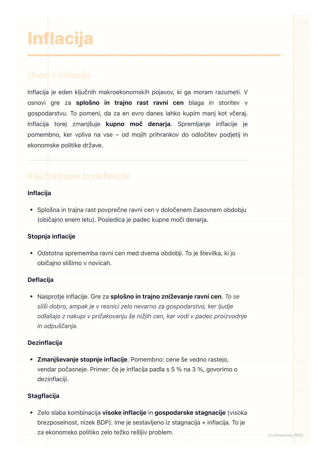 # Inflacija

Uvod v inflacijo

Inflacija je eden ključnih makroekonomskih pojavov, ki ga moram razumeti. V
osnovi gre za splošno in trajno r