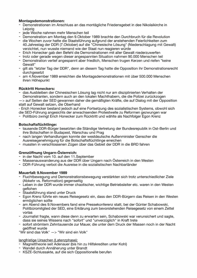 Der Weg zur Wiedervereinigung
Kalter Krieg Fortsetzung
Politik des Status quo
- Versuch Annerkennung des Status quo, Ziel: Kontrolle des Kon