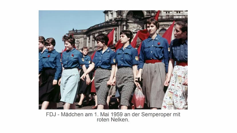 Beeinflussung
von klein auf
Freizeit: Pioniere, FDJ
und Jugendweihe
1440
foo
FOJ
res Gliederung
Ideologie
• Die Jungen Pioniere
Freie Deutsc