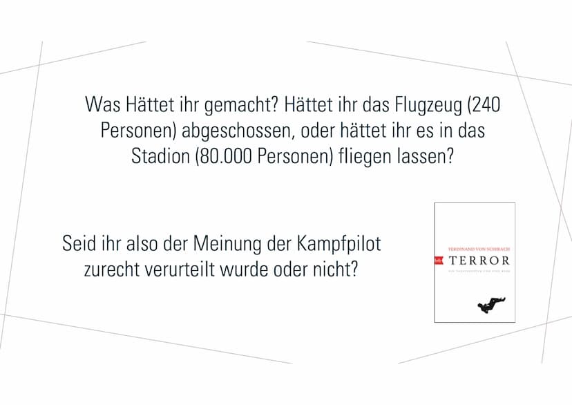 Angie:
Der Spiegel nannte Ferdinand von Schirach einen »großartigen
Erzähler«<, die New York Times einen »außergewöhnlichen Stilisten<<,
der