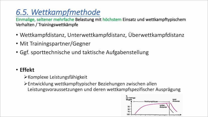 6. Trainingsmethoden
1. Dauermethode
2. Wechselmethode
3. Intervallmethode
4. Wiederholungsmethoden
5. Wettkampfsmethoden 6.1. Dauermethode
