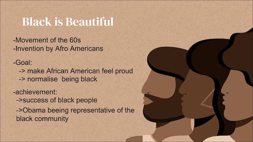 Black Lives Matter
Arjeta, Dajana, Henrik Table of
contents
Timeline 01
Black is Beautiful 02
Trayvon Martin 03
Black Lives Matter 04
Fallin