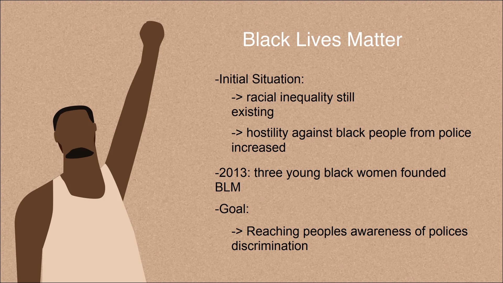 Black Lives Matter
Arjeta, Dajana, Henrik Table of
contents
Timeline 01
Black is Beautiful 02
Trayvon Martin 03
Black Lives Matter 04
Fallin