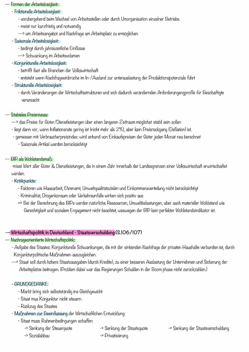– Konjunktur-/ Waschstumsschawnkungen
- Konjunktur- / Zyklus:
=> Auf und Ab der wirtschaftlichen Aktivität
- Aufschwung:
- Grundmuster: vier