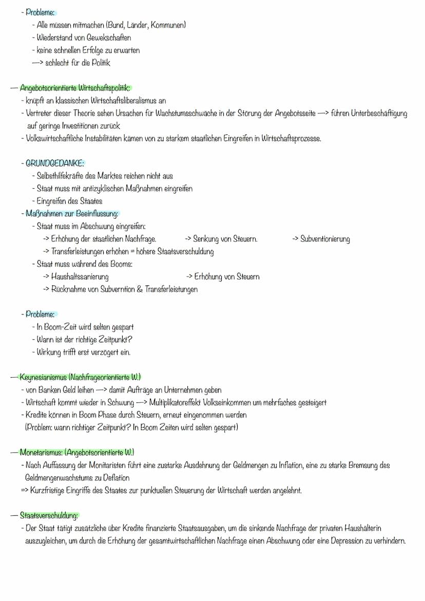 – Konjunktur-/ Waschstumsschawnkungen
- Konjunktur- / Zyklus:
=> Auf und Ab der wirtschaftlichen Aktivität
- Aufschwung:
- Grundmuster: vier