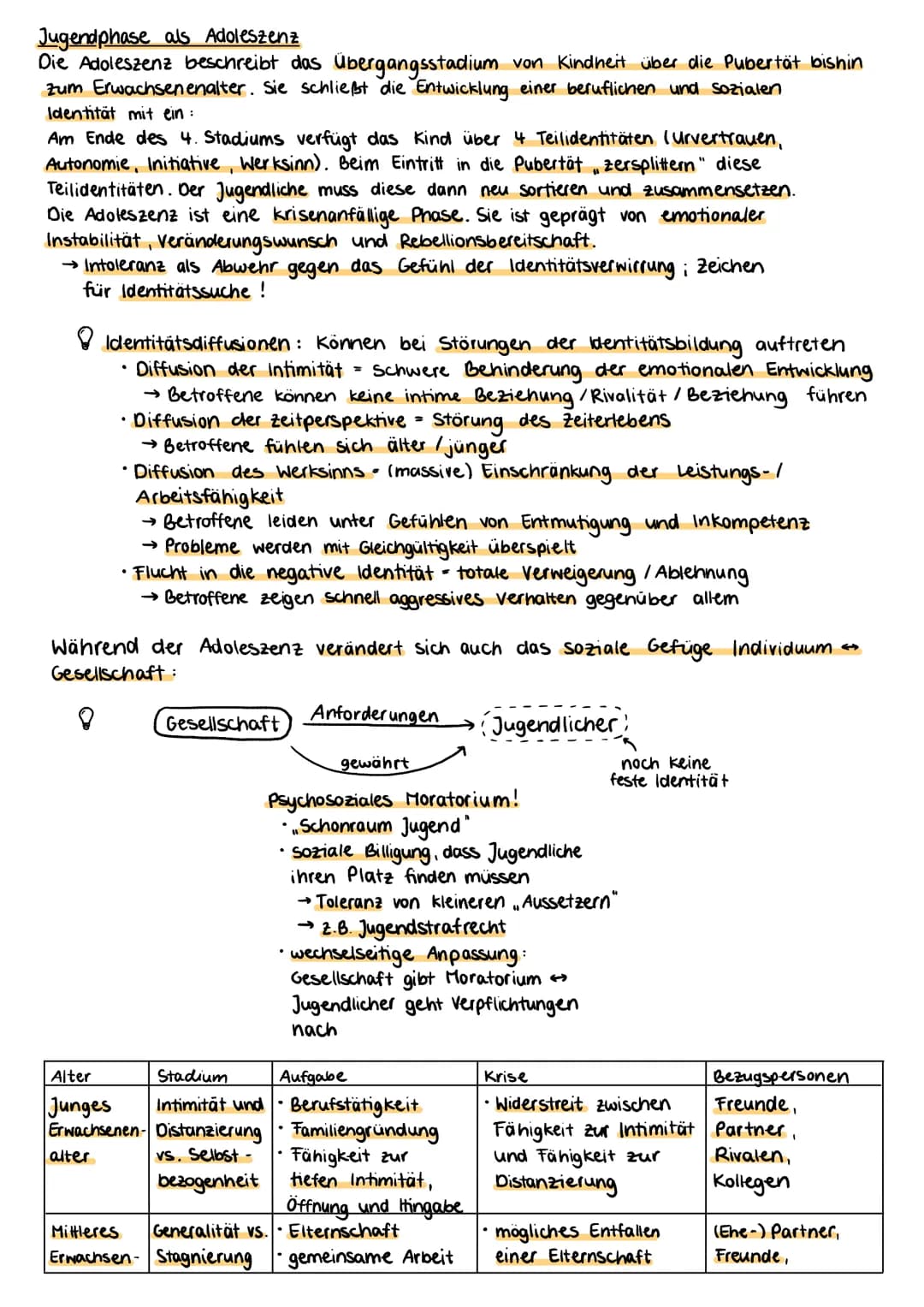 
<h2 id="kerngedanke">Kerngedanke</h2>
<p>Die psychosoziale Entwicklung, wie sie von Erik H. Erikson beschrieben wird, beinhaltet die Entwic