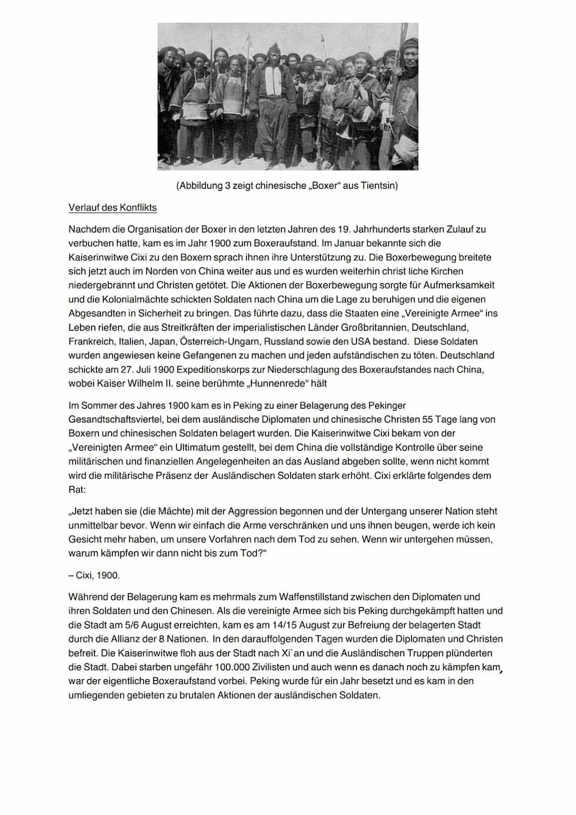 Geschichte Q1 schriftliche Ausarbeitung
Politische und gesellschaftliche Lage in China zu Ende des 19Jhr.
Durch mehrfache Konflikte Chinas m