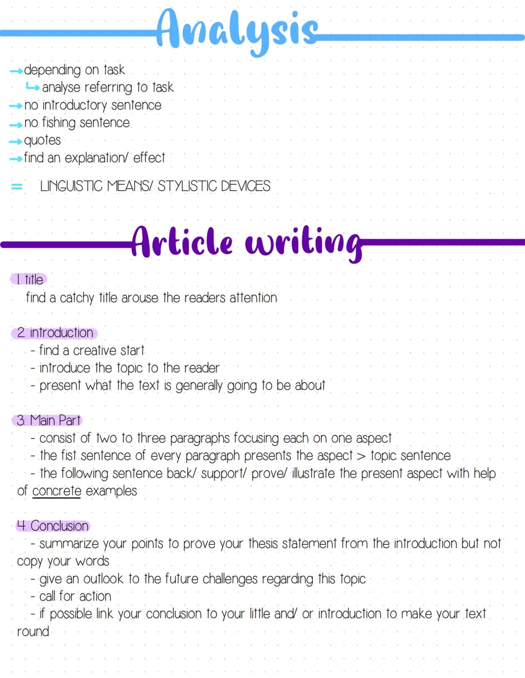 Advices
sentence beginnings
> despite
> then
> furthermore
> moreover
> also
> but
> that means that
> above all
pictures
> in the picture/ 