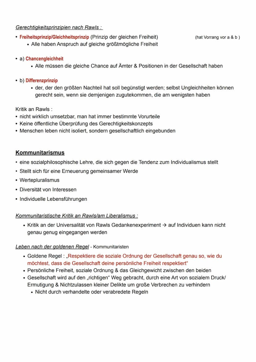 Ethik Klausur Q12.1
1. Widerstand
2. Recht
3. Gerechtigkeit
4. John Rawls
5. Radbruch'sche Formel
6. Kommunitarismus
7. Straftheorien & Stra