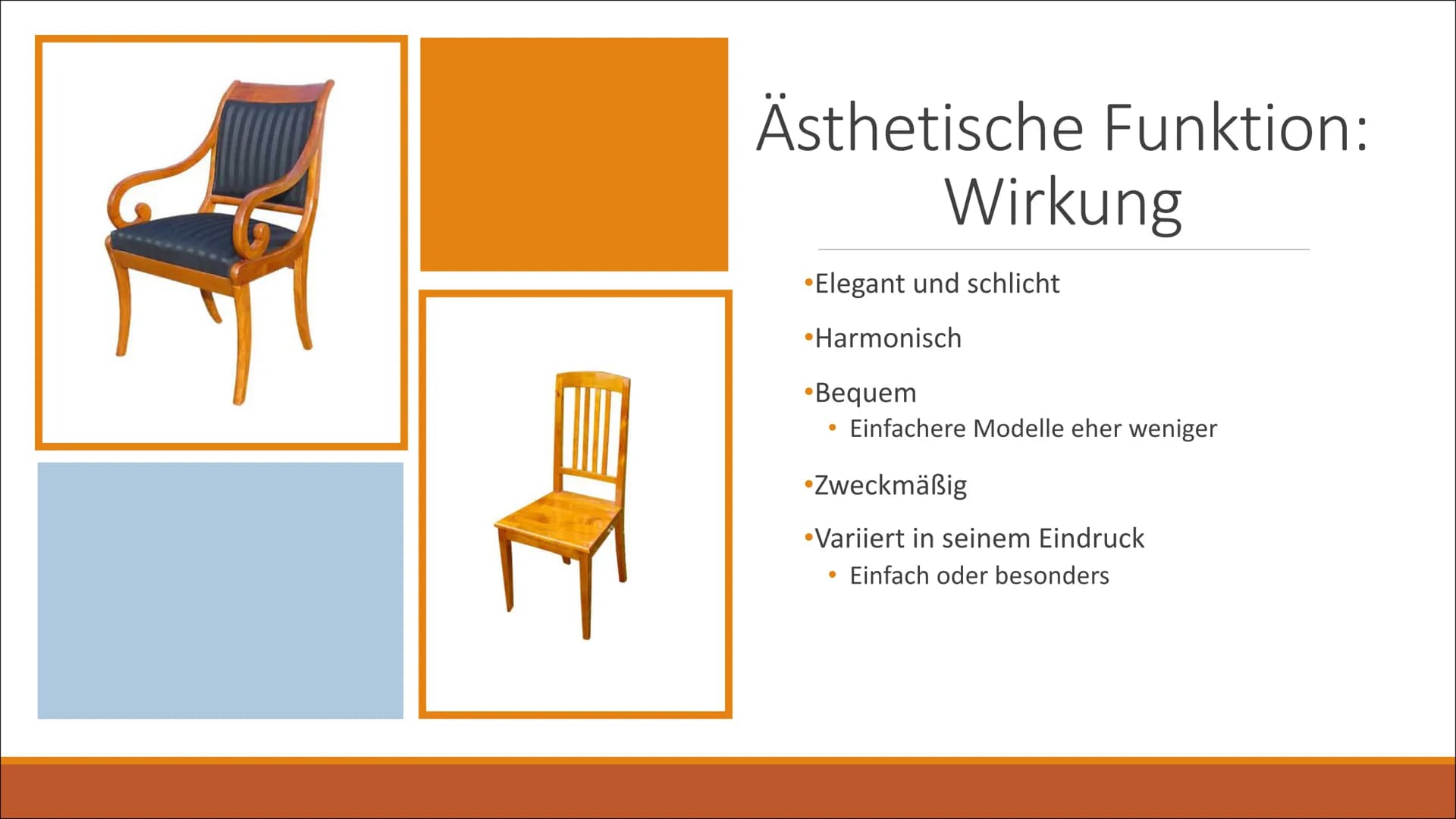 Biedermeier
STUHLDESIGN
YA
MAS
S
Von Helen, Anna, Lena & Lara Inhalt
Zeitepoche
Praktische Funktion
• Funktion
• Materialien
Ästhetische Fun