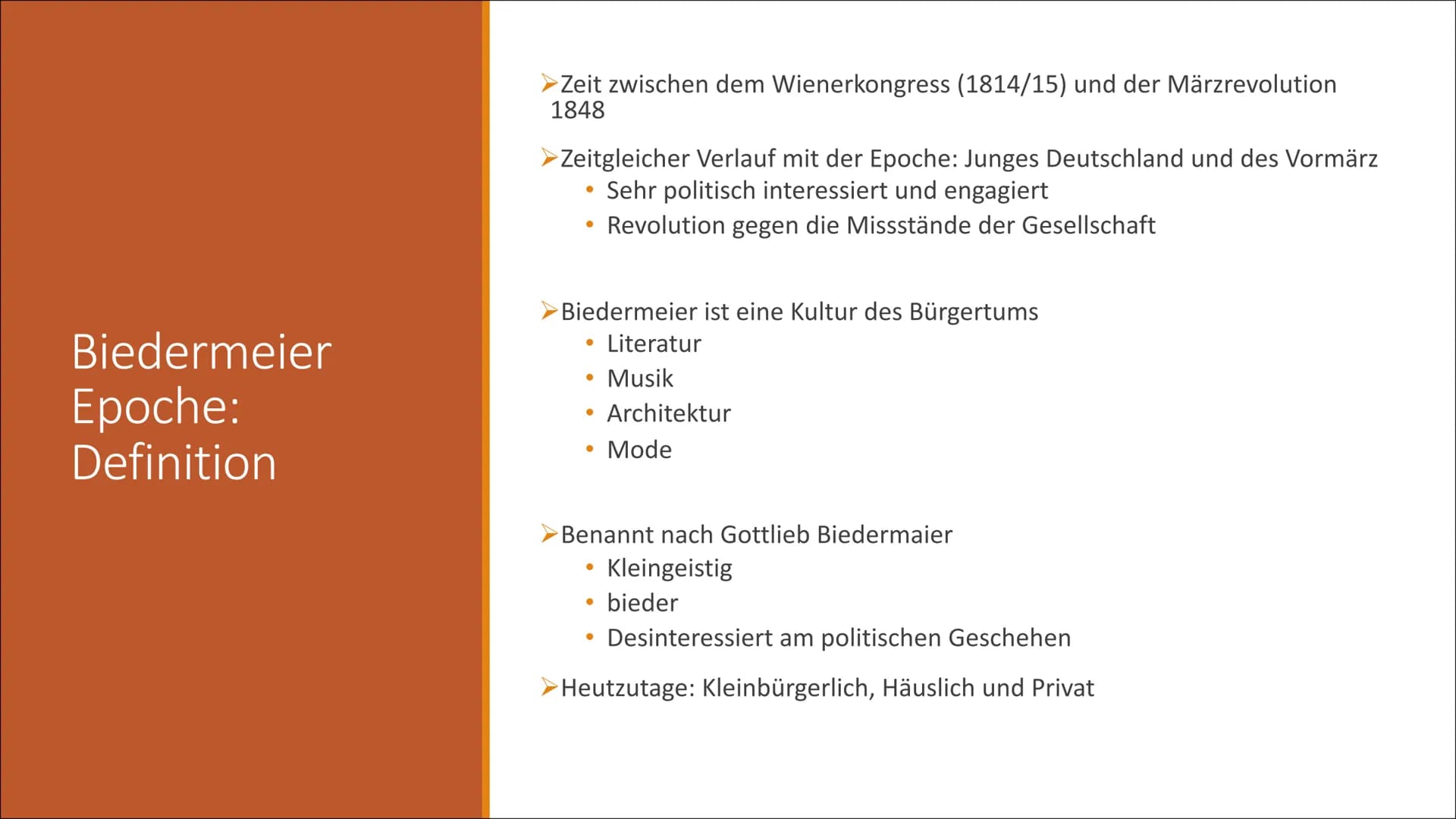 Biedermeier
STUHLDESIGN
YA
MAS
S
Von Helen, Anna, Lena & Lara Inhalt
Zeitepoche
Praktische Funktion
• Funktion
• Materialien
Ästhetische Fun