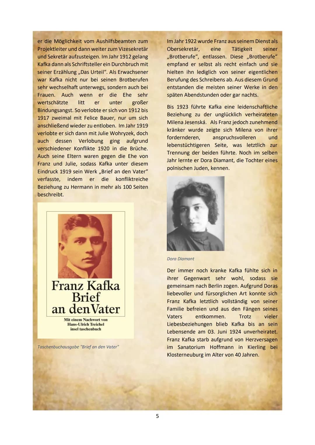 Literaturwelten
Juniheft
3. Juni 2004
Autor des Monats: Franz Kafka Inhaltsverzeichnis
Kafka im Überblick.
Biografie Franz Kafka...
Intervie