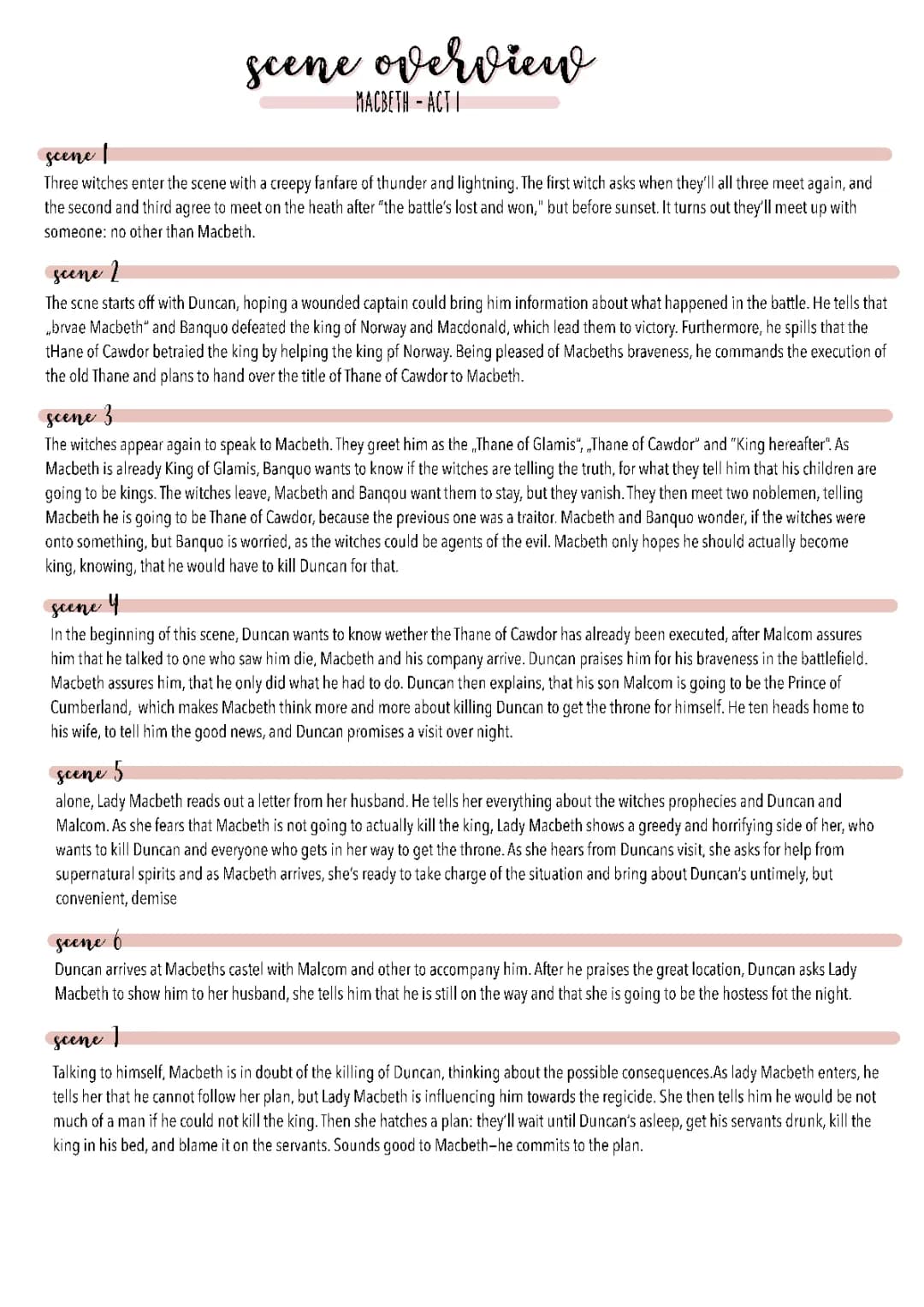 Maceth Act 1 summary 