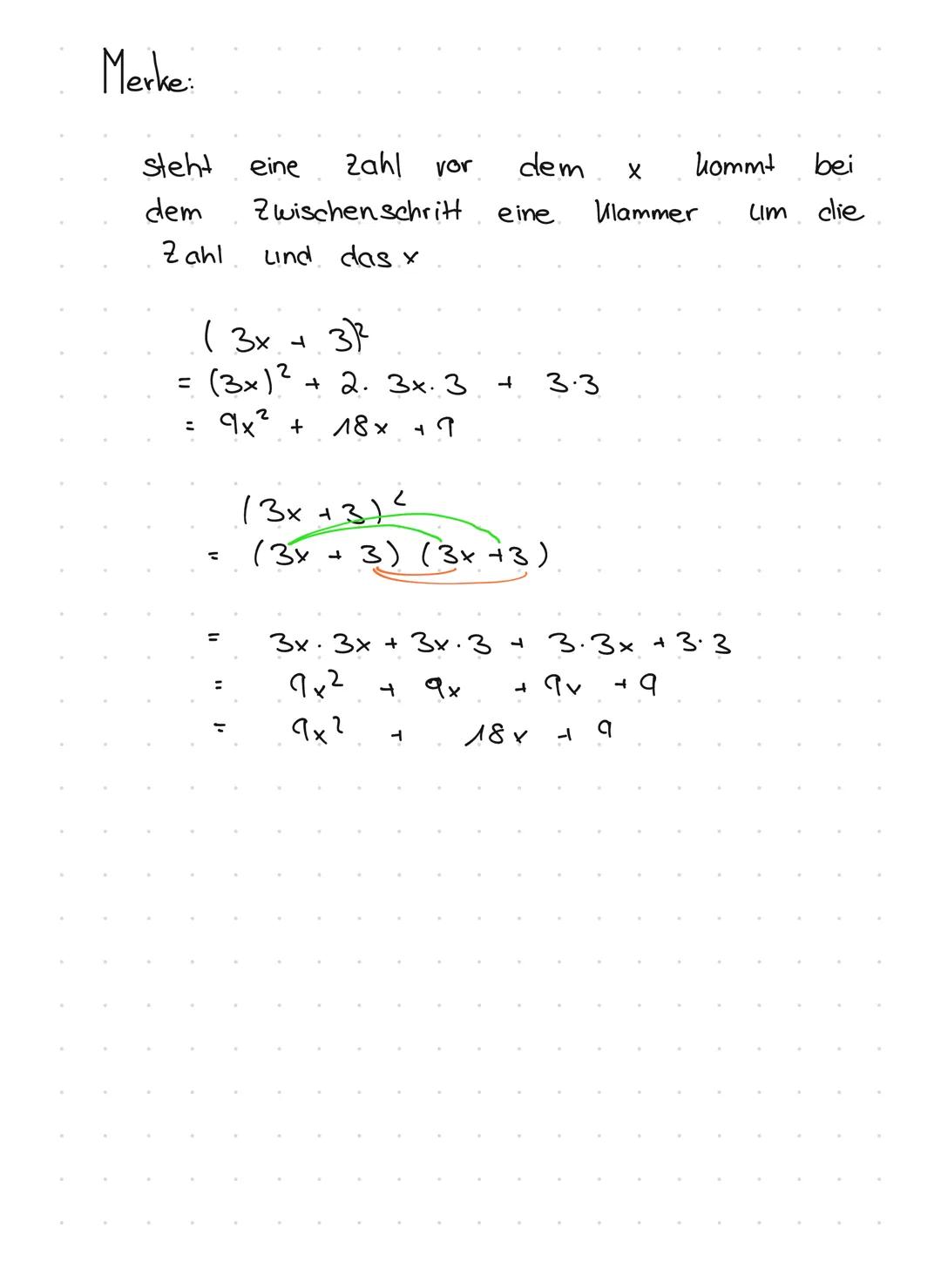 1)
Ausmultiplizieren
Beispiel
2)
Der Faktor.
vor
Summanden in der Ulammer.
=
:
Multiplizieren
4. (3x +
+y)
4.3x +
лах
-
4.9
Dividieren
(15x2