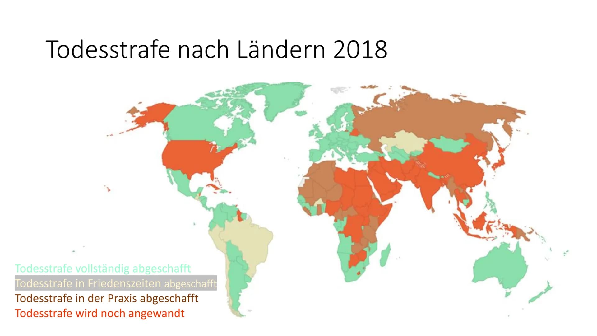 1.Die Todesstrafe weltweit:
●
.
2. Fakten:
.
.
●
●
Die Zahl der Hingerichteten in China behandelt die Regierung als Staatsgeheimnis
Weltweit