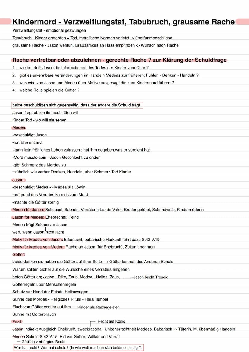  Stoff und Motive
. Medea Stoff
Motiv der Rache (Motiv kleinstes inhaltliche Element eines Werkes)
Ein griechisches Drama von Euripides
„Man