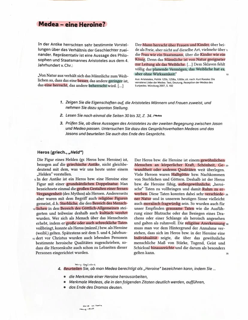  Stoff und Motive
. Medea Stoff
Motiv der Rache (Motiv kleinstes inhaltliche Element eines Werkes)
Ein griechisches Drama von Euripides
„Man