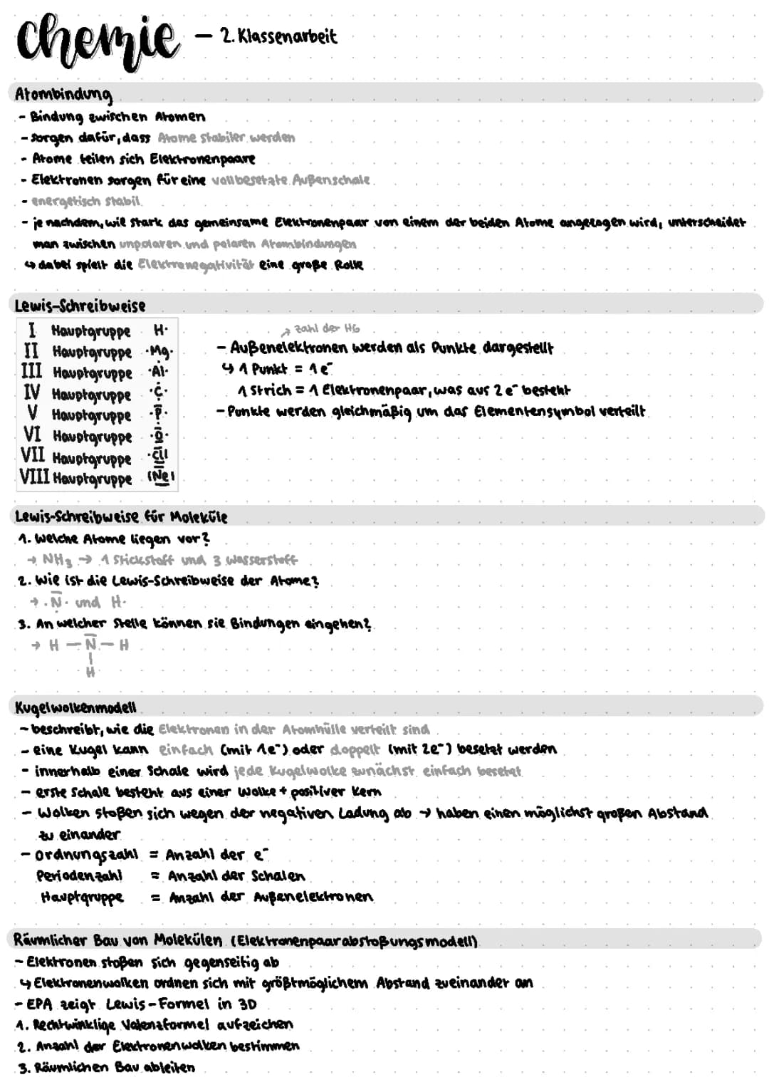 Atombindung, Lewis-Schreibweise, Elektronegativität,…📖