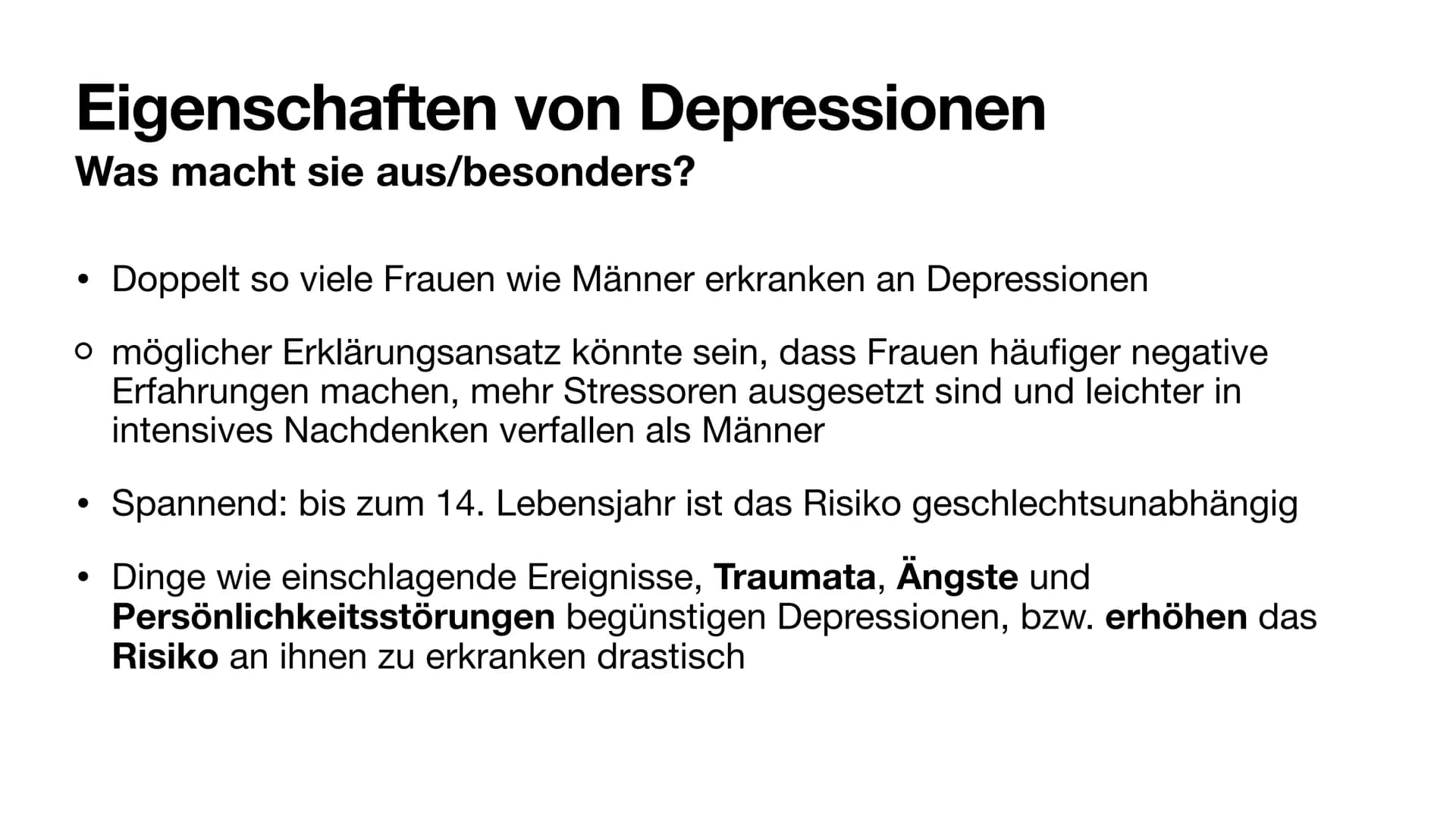 Depressionen
Symptomatik, Therapie & Handlungsmöglichkeiten
Eine Präsentation von Liz & Oliver Depression
Was ist das eigentlich?
Grundlegen