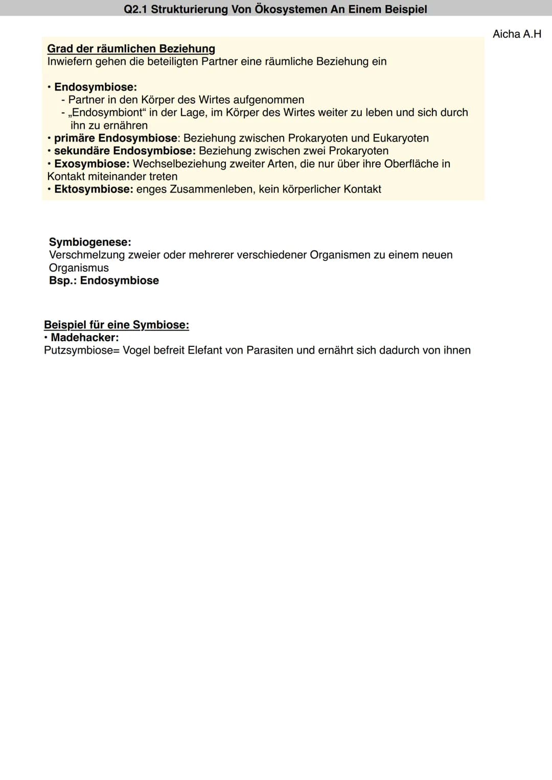 Q2.1 Strukturierung Von Ökosystemen An Einem Beispiel
Definition:
Biotischer Umweltfaktor
Definition:
• alle belebten Teile des Ökosystems, 