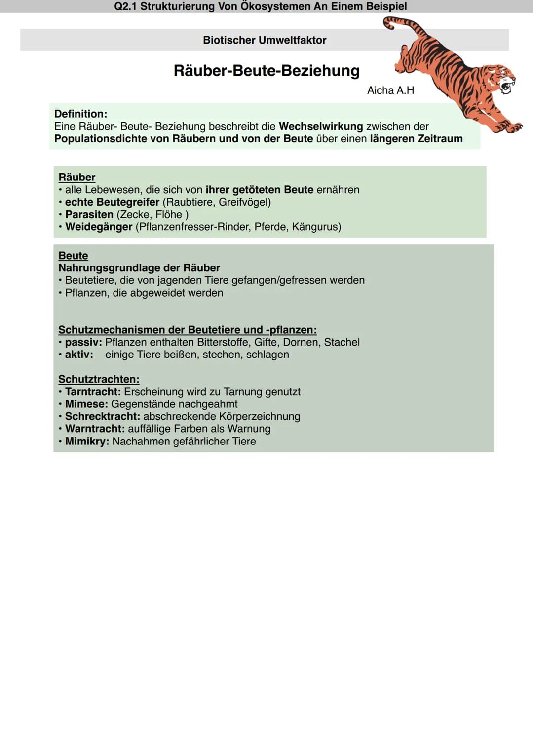 Q2.1 Strukturierung Von Ökosystemen An Einem Beispiel
Definition:
Biotischer Umweltfaktor
Definition:
• alle belebten Teile des Ökosystems, 