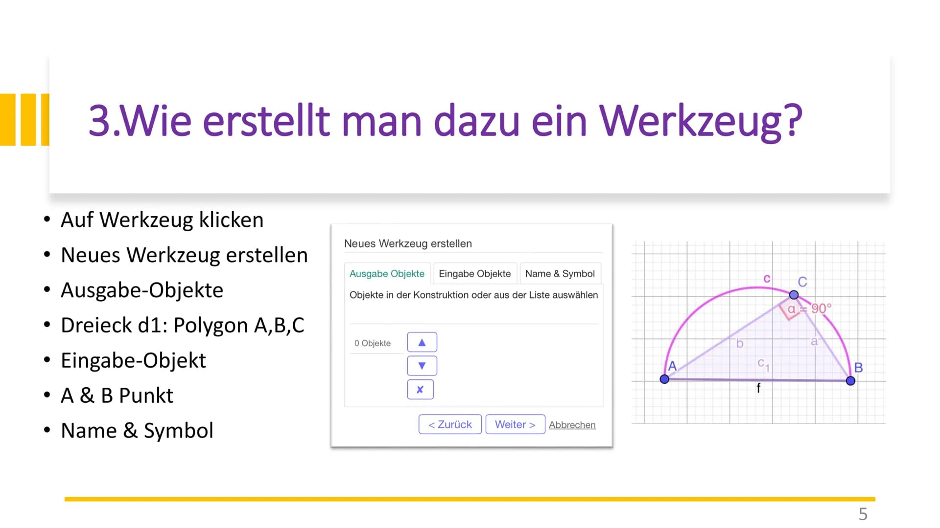 Satz des Pythagoras
auf GeoGebra
1 Inhaltsverzeichnis
Was ist der Satz des Pythagoras und was sind die Bedingungen?
• Wie erstellt man ein d